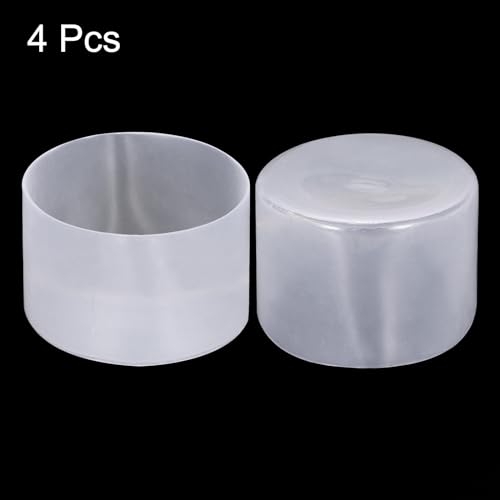 Image of uxcell 4pcs Rubber End Caps 60mm ID Vinyl Round Tube Bolt Cap Cover Screw Thread Protectors Clear, 40mm Height