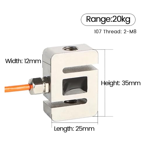 Cellule de charge de type S en acier inoxydable 20kg haute performance
