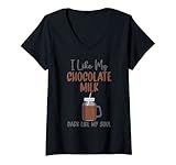 Womens I like my Chocolate Milk dark like my Soul Chocolate Milk V-Neck T-Shirt