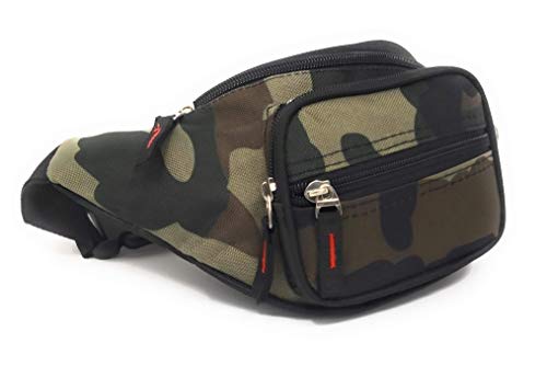 Riñonera Camuflaje Militar Deporte Aire Libre Caza Pesca (Verde Oscuro)