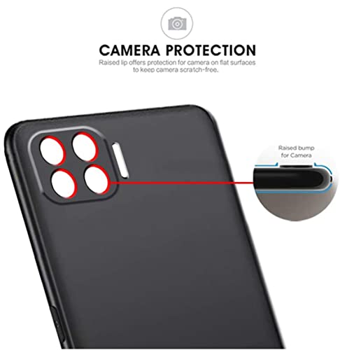 Image of Mobile Back Cover Case for Oppo F17 Pro (Silicone Case|CameraProtection|Black SC1510)