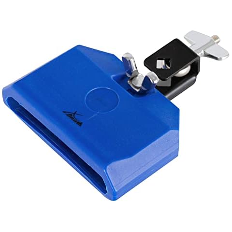 XDrum PB1-BU Percussion Block High - Aus unverwüstlichem Kunststoff - Pitch: High - Abnehmbare Halterung - Blau Cover