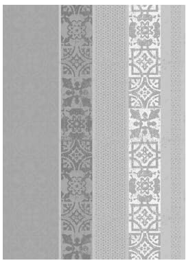 Autrefois Torchon de Cuisine Jacquard Gris 48 * 70 cm, Torchon de vaiselle, 100% Coton, Motif Design, Azujelos Gris