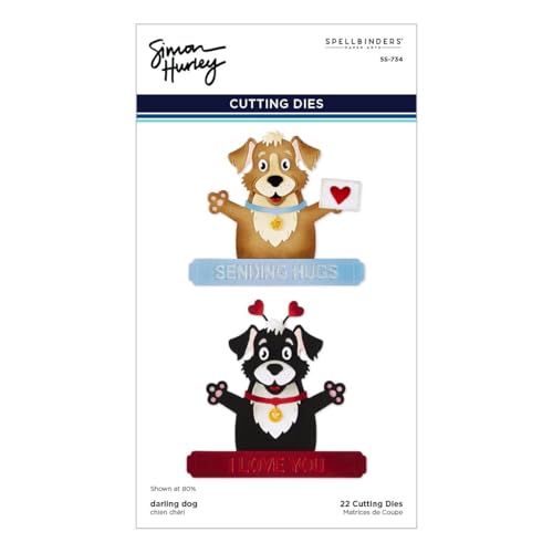 Matrice de découpe Simon Hurley scrapbooking motif chien chéri