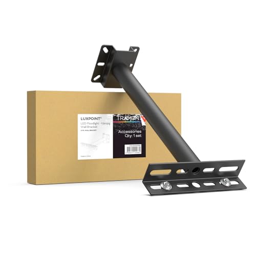 TRAXON LUXPOINT® Brazo de sujeción Mural para proyector Kämpig de 30cm y Accesorios adicionales Kits Extensibles conectable Entre sí Aluminio Negro (Brazo Base 30cm)