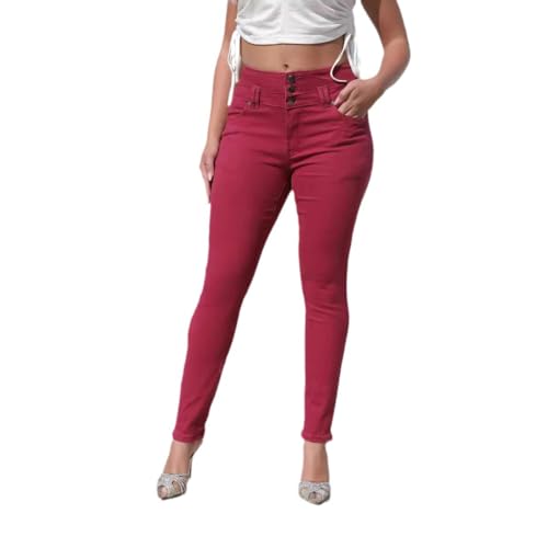 Womens High Waisted Colombian Skinny Stretch Jeans Butt Lifting Slim Fit Denim Pants