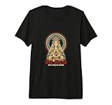 Ave María Nuestra Señora Envejecido Arte Religioso Gráfico Camiseta Premium