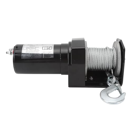 Cabrestante eléctrico 12V 2000 lbs con control remoto miniatura 2
