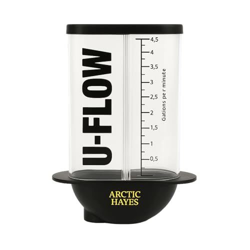 Kudos-Trading U-Flow Handheld Water Flow Tester Portable Water Flow Gauge Meter for Sinks Hoses Irrigation & Plumbing Accurate GPM/LPM Readings Easy to Use Durable Plastic Design