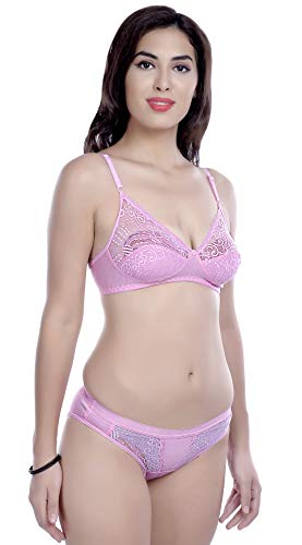Image of PIBU Women's Bra Panty Set Pink