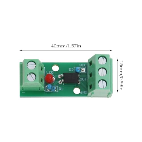 Micro Traders 438-BI 2Pcs Optical Isolator Module Voltage To Current Converter Module Input Optoisolator 12V 80Khz 1 Channel Pc817 El817 Plc Processors thumb #3