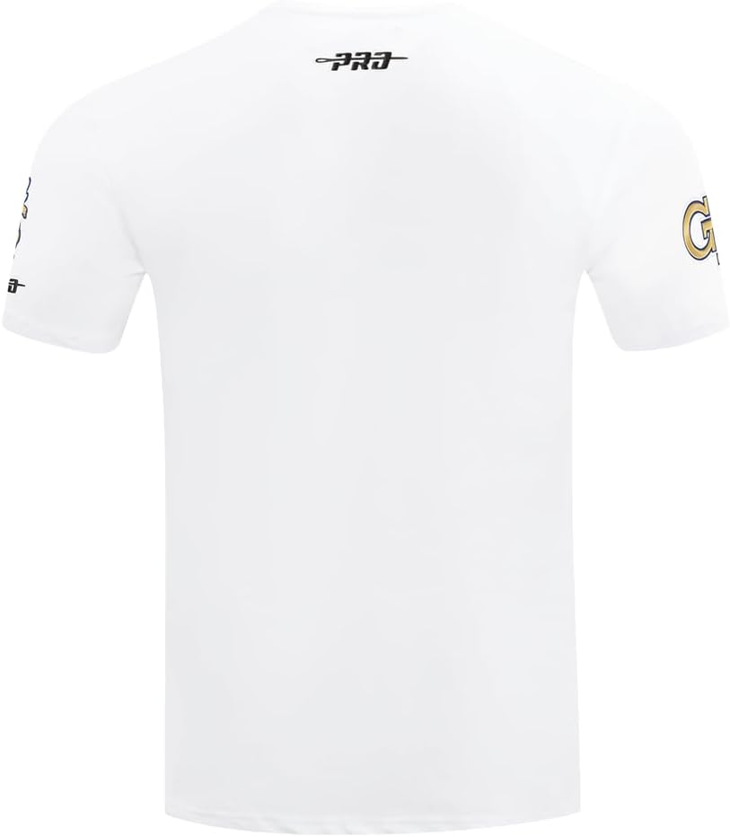 Pro Standard Mens Georgia Tech Classic Chenille Short Sleeve Tee White L - Image 2