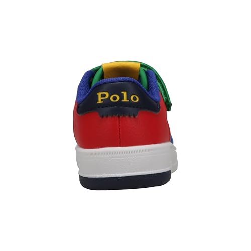 POLO RALPH LAUREN Kids MASTERSCOURT PS Toddler Navy/Multi M040 Sneaker, 4 US Unisex3