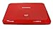 Sylvania 9-Inch Swivel Screen Portable DVD/CD/MP3 Player with 5 Hour Built-In Rechargeable Battery, USB/SD Card Reader, AC/DC Adapter, Red