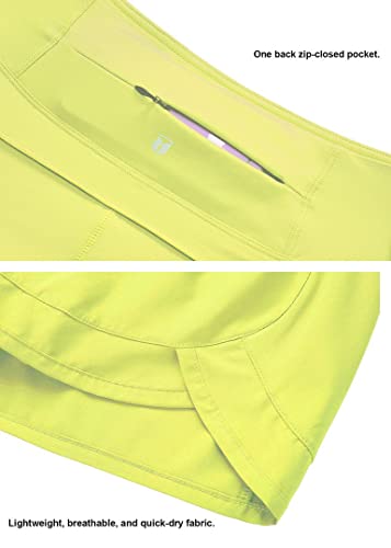 Tough Mode Womens 3'' Lightweight Running WOD Volleyball Shorts Workout Mesh Liner Zip Pocket'