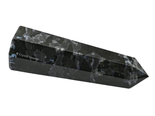 Image of Crystal Heaven Indigo Gabbro Crystal Tower Obelisk Point For Chakra, Healing And Balancing - Aaa Grade Original Certified Gemstone Agate For Reiki Meditation Yoga Spiritual (3-4 Inches)