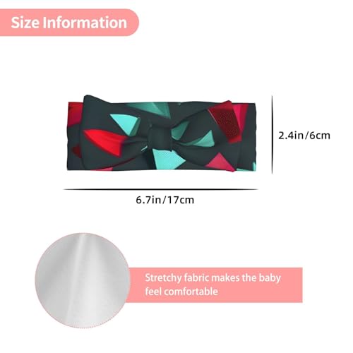 Triangular pattern Pattern Baby Bow Headband Super Stretchy Soft Bows Hair Accessories for Newborn Infants Toddlers Kids Girls3