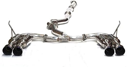 Invidia HS15STIGM4SS Exhaust System (Back Exhaust2015+ Subaru WRX/Sti Gemini/R400 Single Layer Quad Stainless Steel Tip Cat)