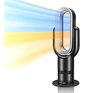 HealSmart 26-inch Space Heater Bladeless Tower Fan, Heater & Coolingn Combo, with Remote Control,...