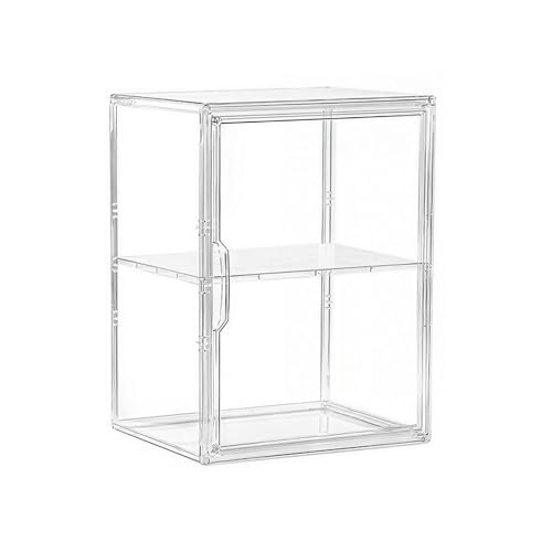 YFFSFDC フィギュアケース コレクション ディスプレイ 透明展示ケース 積み重ね可能 マグネット前扉付き（36×27×23cm）