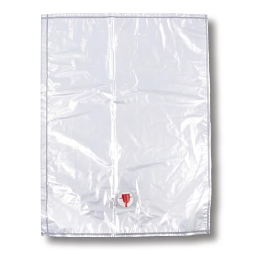 dm-folien gmbh Bolsa en caja | Elección de 3, 5, 10 l y 20 l | Baginbox para vino, zumo y mosto | Bolsa de zumo para zumo de frutas con grifo | Tubos de zumo (20, 20 litros)