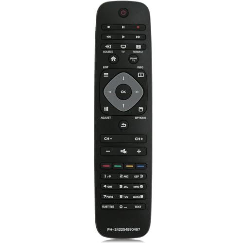 MYHGRC Ersatz Universalfernbedienung Philips 242254990467 für Philips Fernbedienung TV Fernseher YKF308-001 996590000449