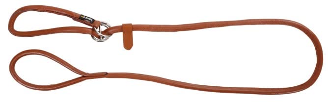Kerbl Pet Rundleder-Schlupfleine Roma 170cm, 8mm, cognac