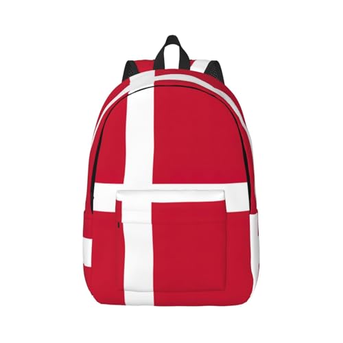 Sac à dos de voyage drapeau danois décontracté pour randonnée adulte