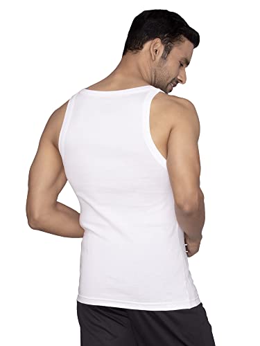 Image of XYXX Men's 100% Cotton Ribbed Regular Fit Solid Square Neck Vest | Anti Bacterial Finish, Racer Back Baniyan for Man, Tag Free Comfort Man's Inner