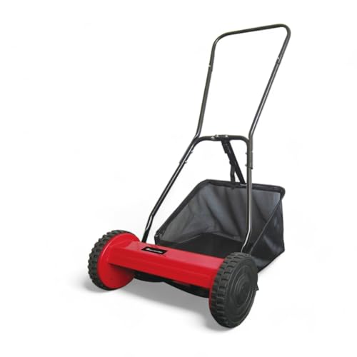 Fieldstar Push Manual Lawn Mower LMM300 | 16-Inch Reel Classic Grass Cutter with Metal Gear and 5-Position Height Adjustment for Home Garden | Not Recommended for Carpet Lawn