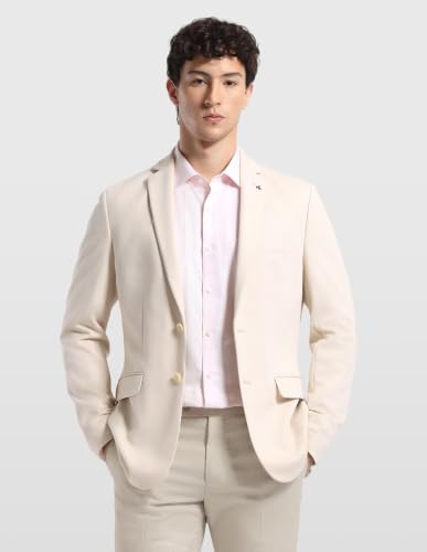 Image of Arrow Men's Textured Zero Calorie Slim Fit Blazer