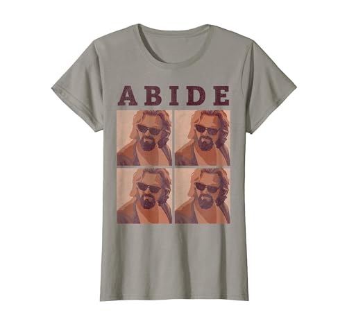 The Big Lebowski Abide Four Box Up T-Shirt, Women, Slate Grey, Medium