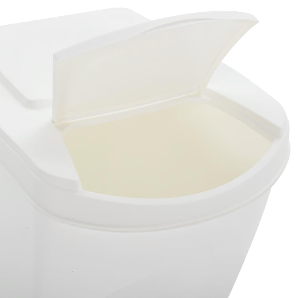 VidaXL 4 Contenitori Per Rifiuti Impilabili 100L - Grigio, 39x29x33 Cm Cad. - Con Etichette Raccolta Differenziata