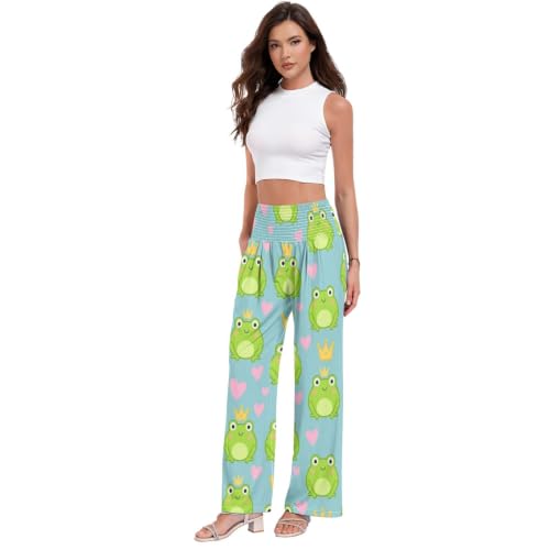 Pantalon de yoga femme léger Frog Crown modal fluide et respirant
