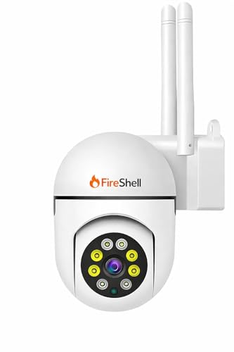 Fireshell 4MP Smart WiFi CCTV Home Security Camera with 360° Pan Tilt, Dual Light Night Vision, 2-Way Talk, Motion Detection Alerts, Mobile App Control, Indoor Surveillance Camera for Home & Office