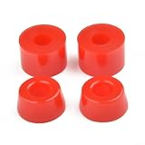 Skateboard-Buchsen, glatt drehbar, konisch, unten, 4 Stück, Rot 95 A