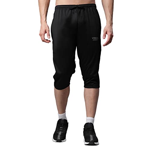 Image of Mack Jonney Dryfit Lycra Solid 3 /4th Capri for Men (Pack of 3)-Dryfit D13 BLK Gry L.Gry 03-P