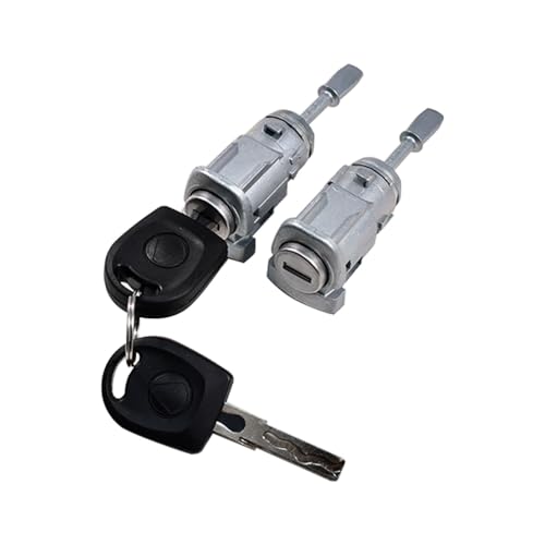 YUCKMZ Schließzylinder Set Links und Rechts Vorne Autotür mit 2 Schlüssel Kompatibel mit VW Bora Golf Lupo 9N 604837167+604837168