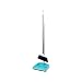 Casabella Basics Upright Sweep Set with 4 Piece Pole, Silver and Blue