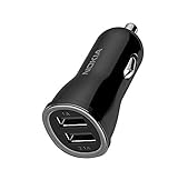 Con dos puertos USB Nokia 8P00000006 DC-310 - Cargador de Coche Dual (5 V, 1 + 2,1 A), Color Negro