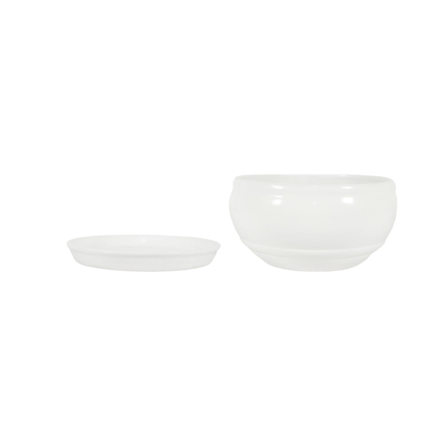 Lasaki Bowl small white with plate white_2 R4 Ceramic Pots for Indoor Plants,Planters,Flower,gamla,Outdoor,Balcony,Home,Garden,Decor,Succulent(Bowl-H-8cmXD-15cm,Plate-H-2XD-13cm)(Plants not included) (B0719DS4LN) Amazon Price History, Amazon Price Tracker