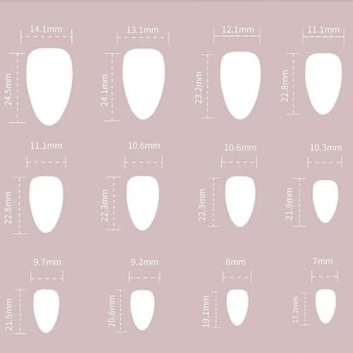 Image of Flower Nail Press ons Speing Fake Nails French Tip Glue on Nails with 3D Line Design Glossy Artificial Acrylic Full Cover Dark Purple False Nails Medium Almond Stick on Nails for Women Manicure 24Pcs