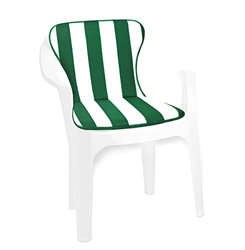 Coussin de chaise avec assise + dossier universels, 100 % fabriqué en Italie, modèle Violino Fasciato vert