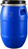 Blue Plastic Storage Drum | Open-Top Barrel with Airtight Lid & Latch Ring for Industrial Shipping(Size:200L)