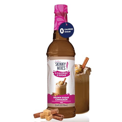 Jordan's Skinny Mixes Syrups Sugar Free Coffee Syrup, Brown Sugar Cinnamon Flavor Drink Mix, Zero...