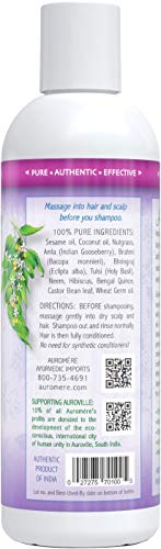 Auromere Ayurvedic Pre-Shampoo Conditioner - All Natural Hair Conditioning Oil For All Types Of Hair W/Sesame Oil, Coconut Oil, Ginger Lily, Castor Leaf, Exctracts Of Neem And More - 7 Fl Oz #TOP2