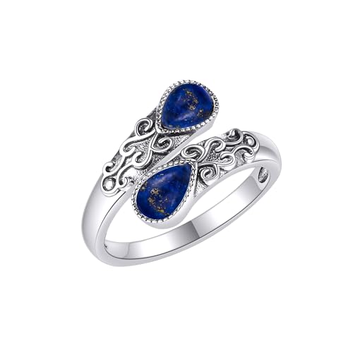 💞 Materiale 💞 L'anello in lapislazzuli è realizzato in argento sterling. Senza piombo e senza nichel. Questo anello con lapislazzuli è ipoallergenico e sicuro per le pelli sensibili.