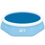 Crystals Solar Pool Cover for Swimming Pools | Thermal Blanket | Thermal Towel for 8 Feet Inflatable Pools - Round, Blue (8 FT Cover for Inflatable Pool)