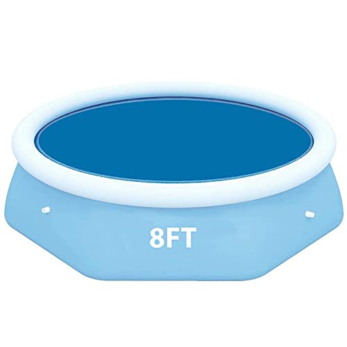 Crystals Solar Pool Cover for Swimming Pools | Thermal Blanket | Thermal Towel for 8 Feet Inflatable Pools - Round, Blue (8 FT Cover for Inflatable Pool)