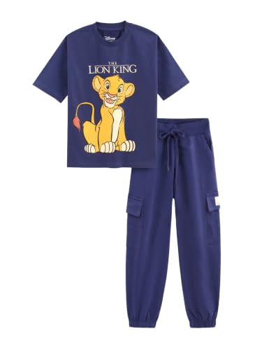 Image of Nap Chief Kids Cotton Cartoon Characters Printed Co ord Set for Boys & Girls, T-shirt & Joggers Set for Casual Wear